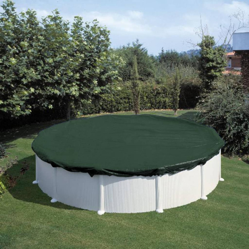 Produktbild för Summer Fun Poolöverdrag för vinter rund 250-300 cm PVC grön