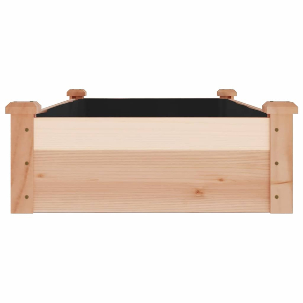 Produktbild för Odlingslåda med foder 120x60x25 cm massivt granträ