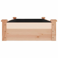 Produktbild för Odlingslåda med foder 120x60x25 cm massivt granträ
