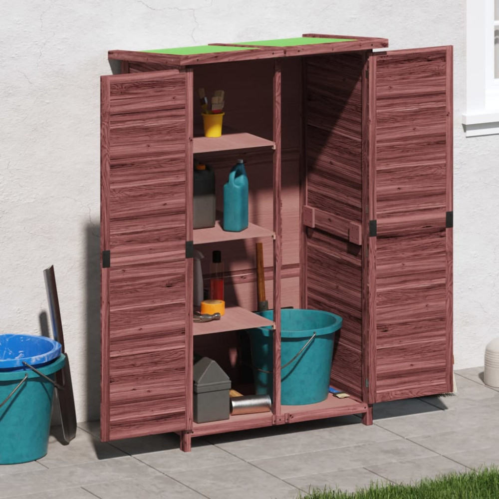 Produktbild för Trädgårdsbod mocka-brun 83x57x140 cm massiv furu
