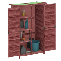 Produktbild för Trädgårdsbod mocka-brun 83x57x140 cm massiv furu