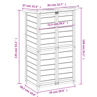 Produktbild för Trädgårdsbod mocka-brun 83x57x140 cm massiv furu