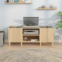 Produktbild för Skivskåp Sonoma Ek 121x38x48 cm konstruerat trä
