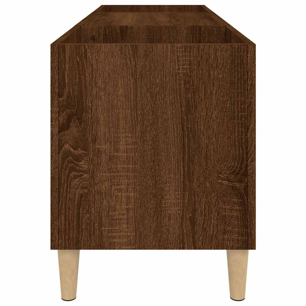 Produktbild för Stereobänk brun ek 121x38x48 cm konstruerat trä