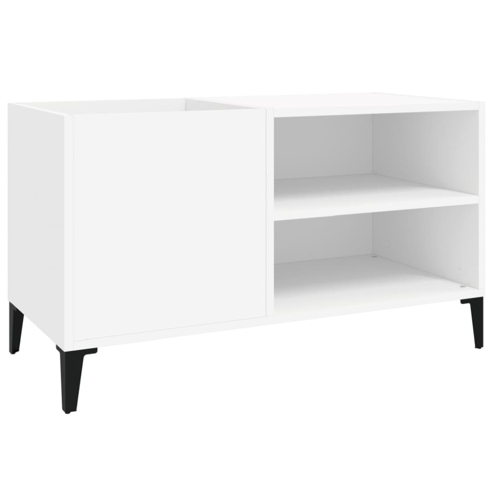 Produktbild för Stereobänk vit 84,5x38x48 cm konstruerat trä