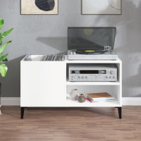 Produktbild för Stereobänk vit 84,5x38x48 cm konstruerat trä