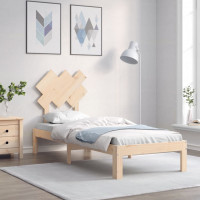 Miniatyr av produktbild för Sängram med sänggavel massivt trä