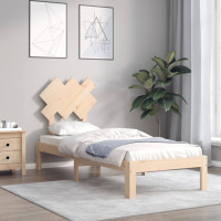 Miniatyr av produktbild för Sängram med sänggavel massivt trä
