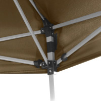 Produktbild för Pop-Up tält sexkantigt med sidoväggar 3,6x3,1 m taupe 220g/m²