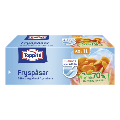 Toppits TOP FRYSPÅSAR 1L 60ST