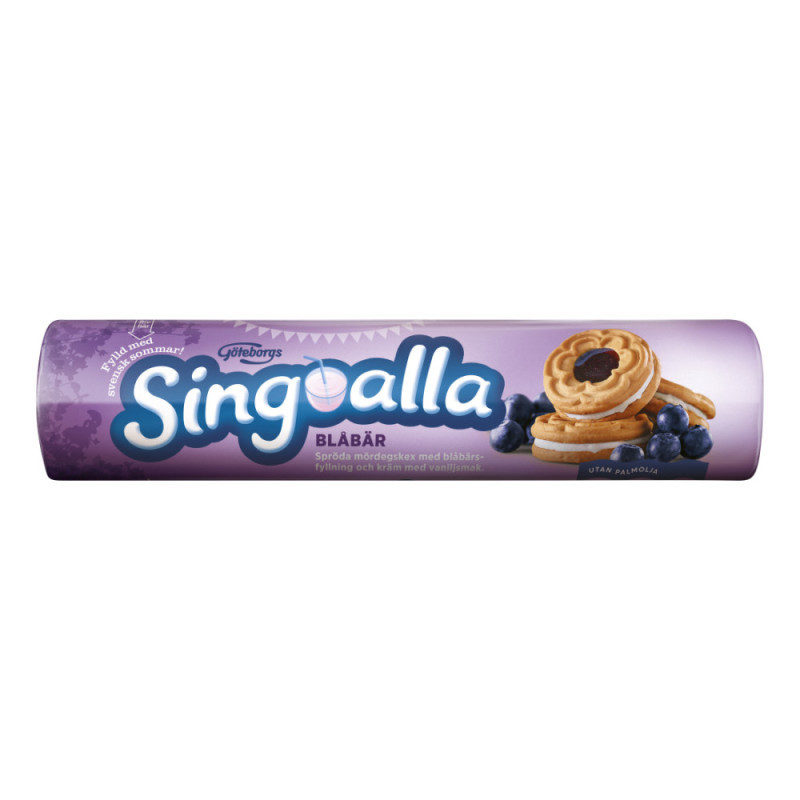 Produktbild för Singoalla kakor blåbär 190g (Utgånget datum)