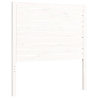 Miniatyr av produktbild för Sängram med huvudgavel vit 90x200 cm massivt trä