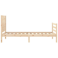 Produktbild för Sängram med huvudgavel 90x200 cm massivt trä