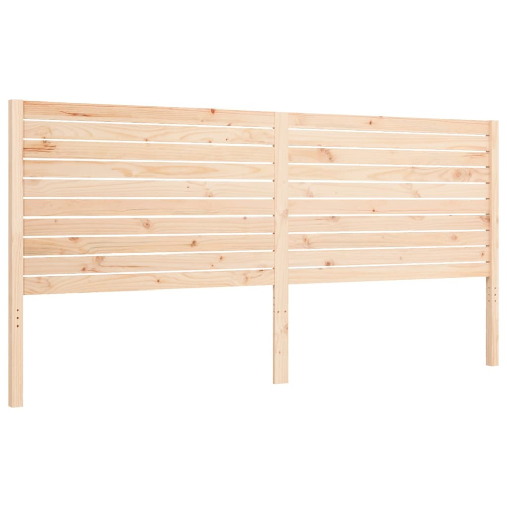Produktbild för Sängram med huvudgavel 200x200 cm massivt trä