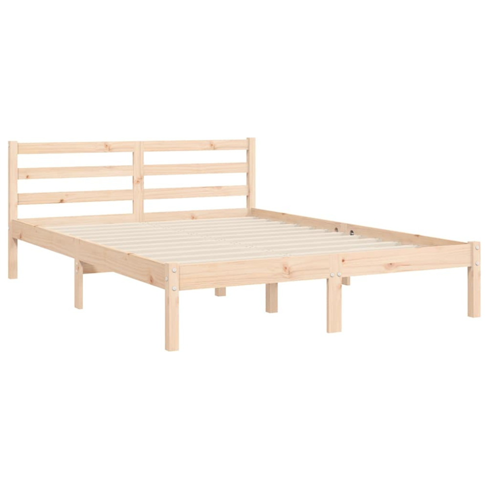 Produktbild för Sängram med huvudgavel 120x200 cm massivt trä