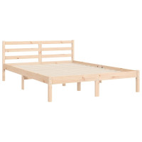 Produktbild för Sängram med huvudgavel 120x200 cm massivt trä