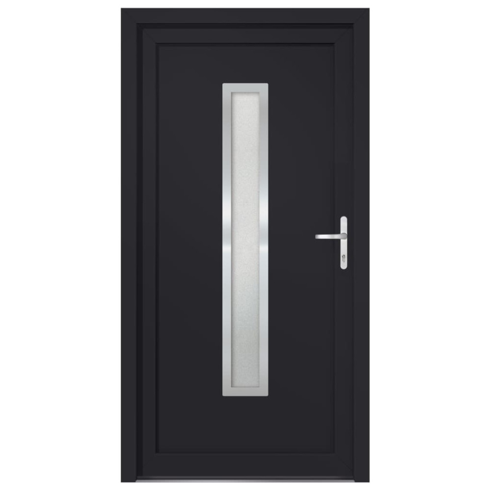 Produktbild för Ytterdörr antracit 88x200 cm PVC