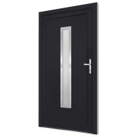 Produktbild för Ytterdörr antracit 88x200 cm PVC