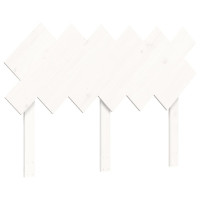 Miniatyr av produktbild för Sängram med huvudgavel vit massivt trä