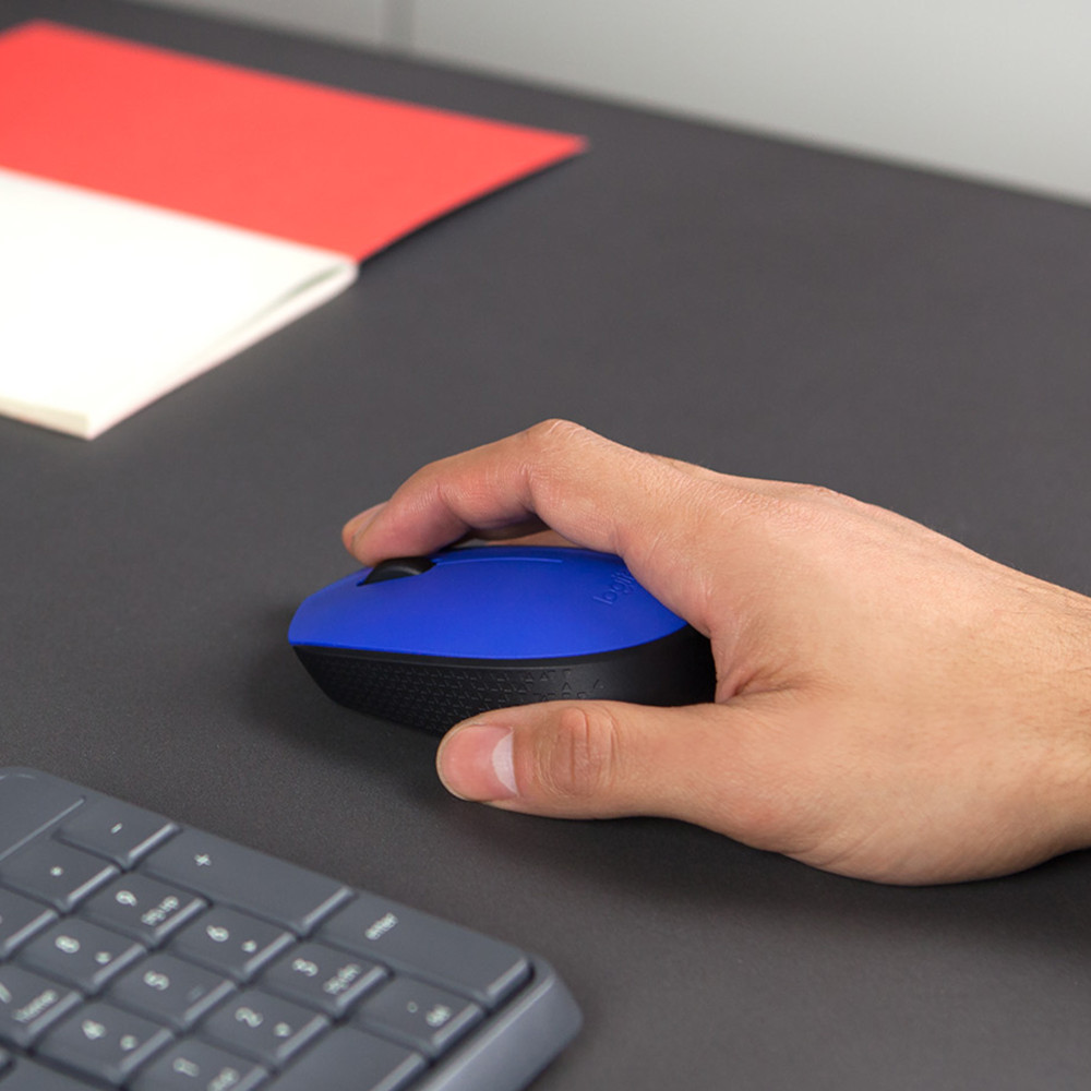 Produktbild för Logitech M171 Blue-K datormöss Ambidextrous RF Trådlös Optisk 1000 DPI