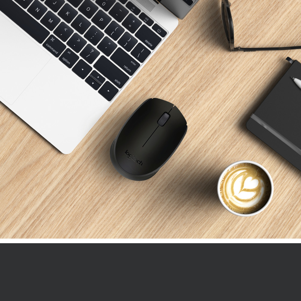 Produktbild för Logitech M171 Black-K datormöss Ambidextrous RF Trådlös Optisk 1000 DPI