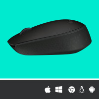 Produktbild för Logitech M171 Black-K datormöss Ambidextrous RF Trådlös Optisk 1000 DPI