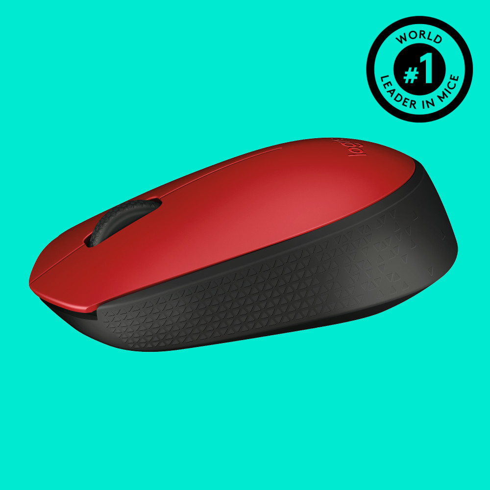 Produktbild för Logitech M171 Red-K datormöss Ambidextrous RF Trådlös Optisk 1000 DPI