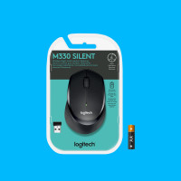 Produktbild för Logitech M330 Silent Plus datormöss högerhand RF Trådlös Mekanisk 1000 DPI