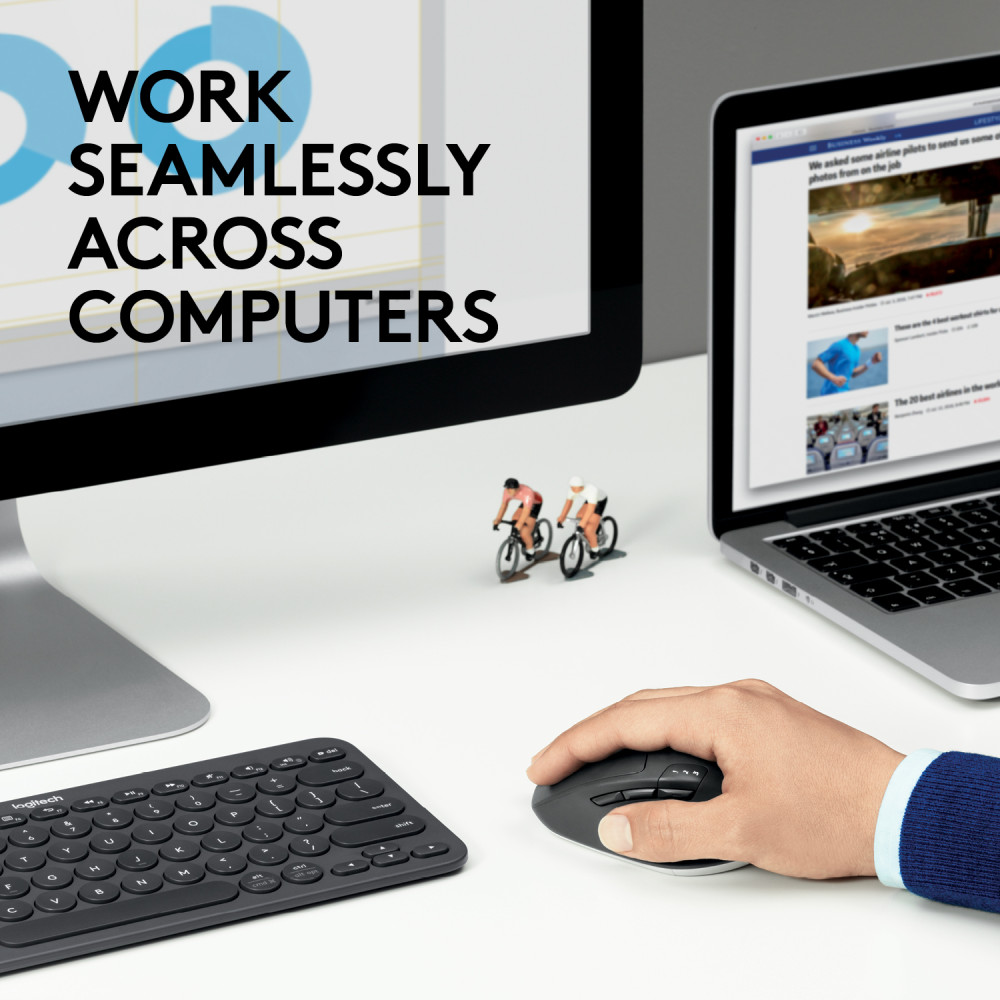 Produktbild för Logitech M720 datormöss högerhand Trådlös RF + Bluetooth Optisk 1000 DPI