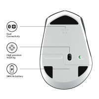 Produktbild för Logitech M720 datormöss högerhand Trådlös RF + Bluetooth Optisk 1000 DPI