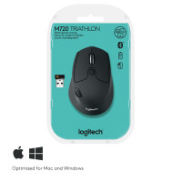 Produktbild för Logitech M720 datormöss högerhand Trådlös RF + Bluetooth Optisk 1000 DPI