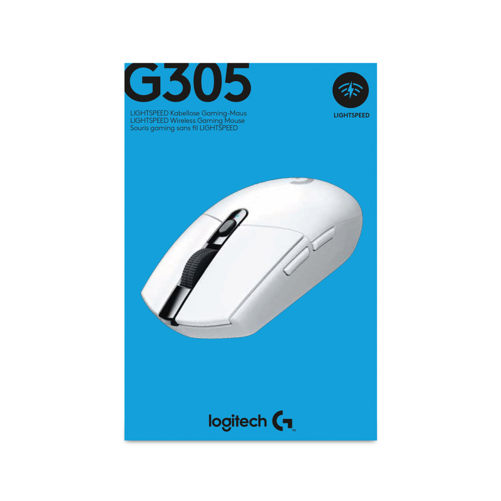 Produktbild för Logitech G G305 - mus - 2.4 GHz - vit