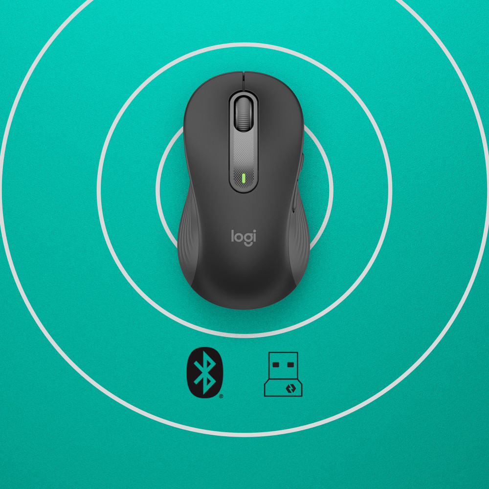 Produktbild för Logitech Signature M650 datormöss vänster hand Trådlös RF + Bluetooth Optisk 2000 DPI
