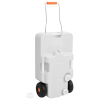 Miniatyr av produktbild för Vattendunk på hjul för camping 30 L grå