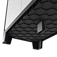 Miniatyr av produktbild för Keter Lågt förvaringsskåp Titan svart och grå 100 cm