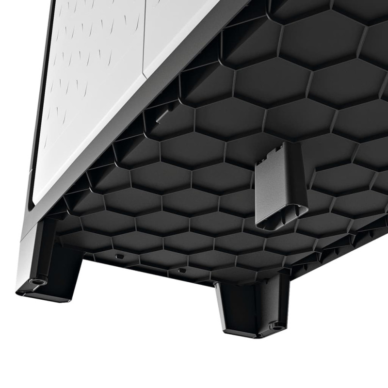Produktbild för Keter Lågt förvaringsskåp Titan svart och grå 100 cm