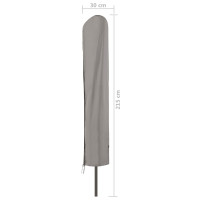 Miniatyr av produktbild för Madison Överdrag för stående parasoll 30x215 cm grå