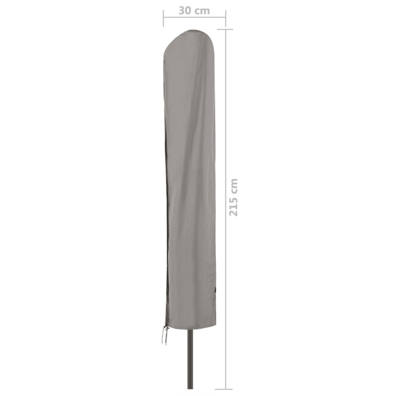 Produktbild för Madison Överdrag för stående parasoll 30x215 cm grå