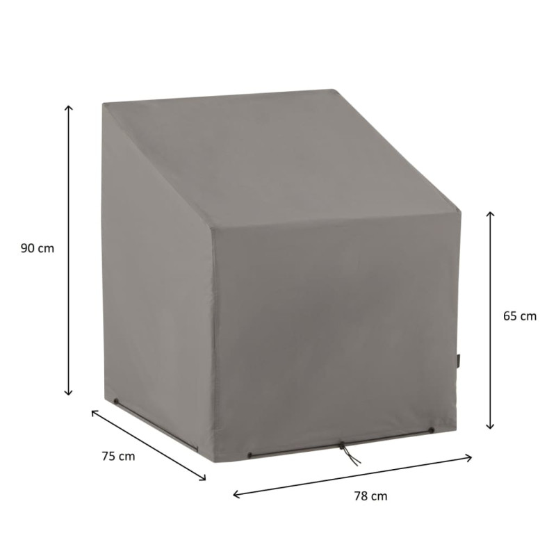 Produktbild för Madison Stolslöverdrag 75x78x90cm grå
