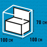 Miniatyr av produktbild för Madison Stolsöverdrag 100x100x70 cm grå
