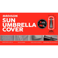 Miniatyr av produktbild för Madison Överdrag för stående parasoll 55x250 cm grå