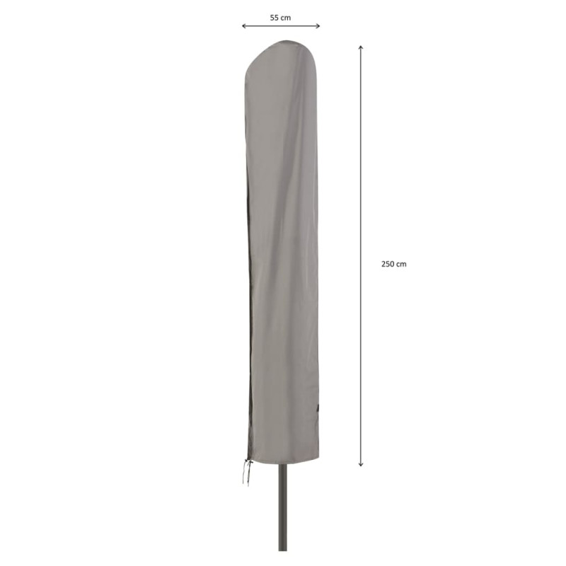 Produktbild för Madison Överdrag för stående parasoll 55x250 cm grå