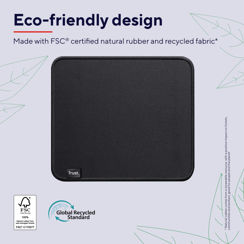 Produktbild för Boye Musmatta av 100% återvunnet material Eco Svart