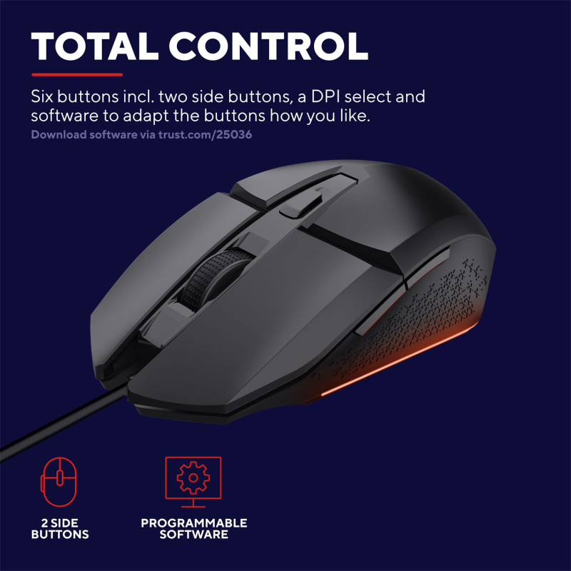 Produktbild för GXT 109 Felox Illuminated Gaming mouse Svart