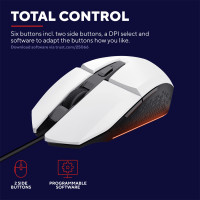 Miniatyr av produktbild för GXT 109W Felox Illuminated Gaming mouse Vit