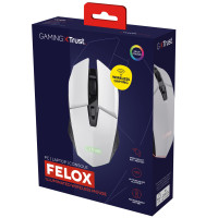 Miniatyr av produktbild för GXT 110W Felox Illuminated Wireless Gaming mouse Vit