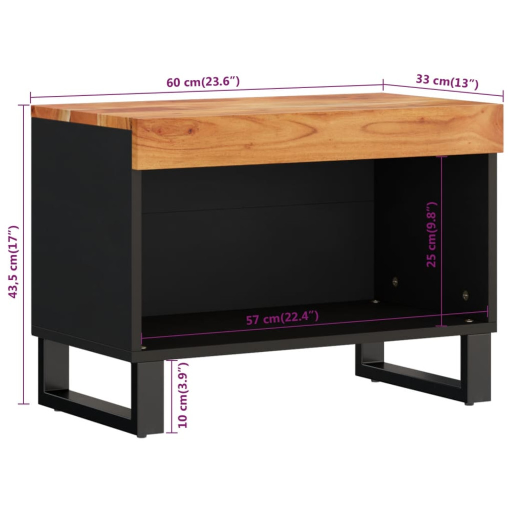 Produktbild för Tv-bänk 60x33x43,5 cm massivt återvunnet trä