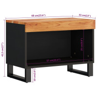 Produktbild för Tv-bänk 60x33x43,5 cm massivt återvunnet trä