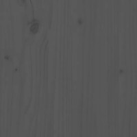 Produktbild för Sängram med huvudgavel grå 200x200 cm massivt trä