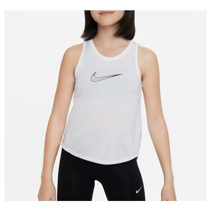 Produktbild för Nike DriFIT One Tank White Girls Jr